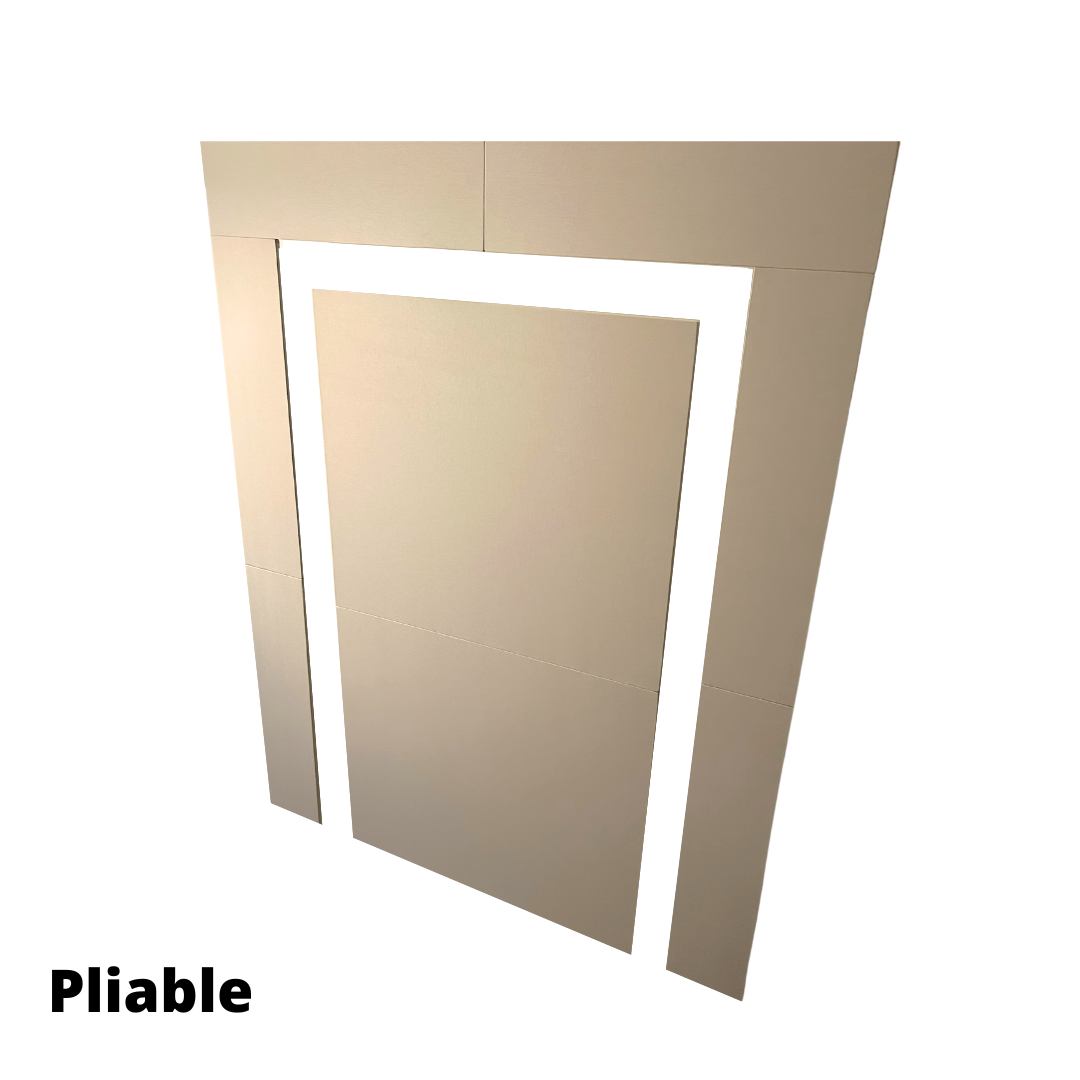 Backdrop rectangulaire dédoublé beige pliable