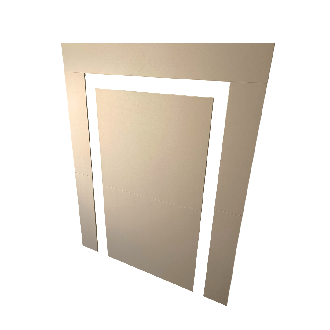 Backdrop rectangulaire dédoublé beige pliable