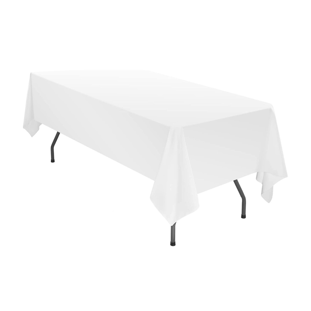 Nappe rectangulaire blanche 140 x 240 polyester