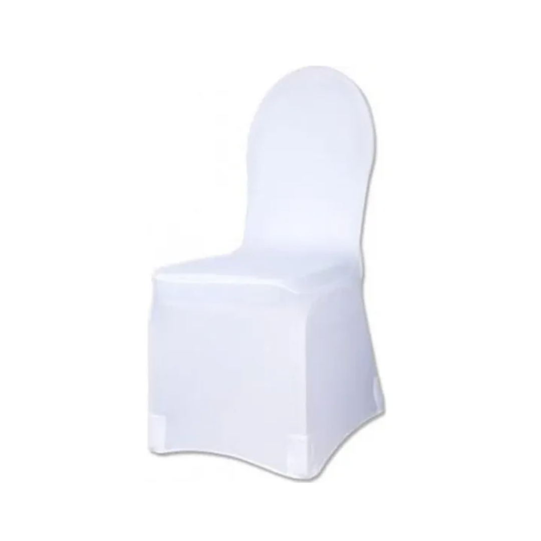 Housse de chaise extensible en lycra blanche