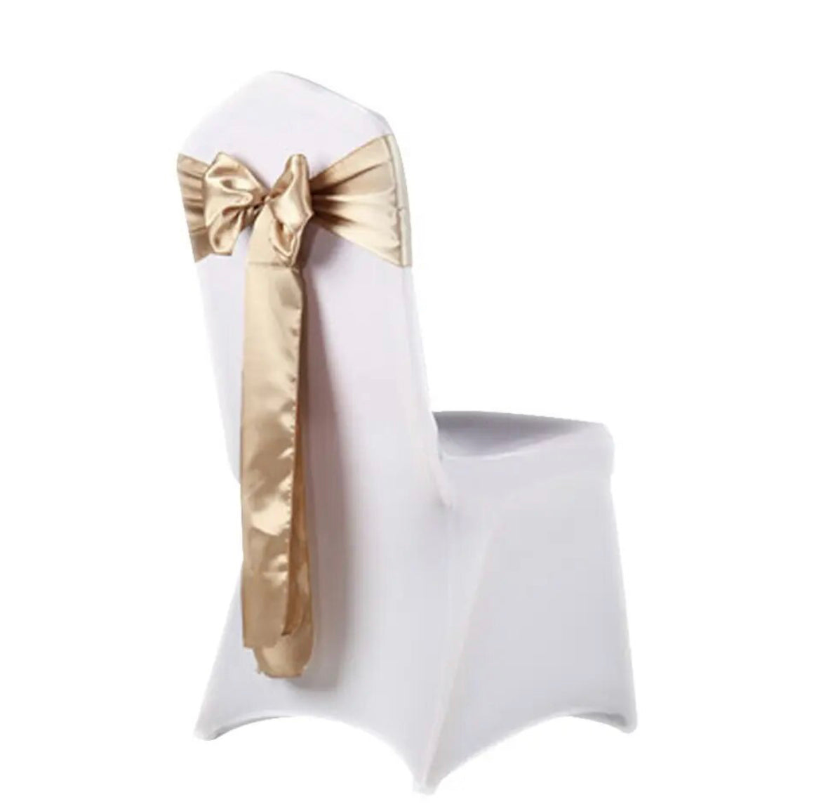 Noeud de chaise mariage satin doré
