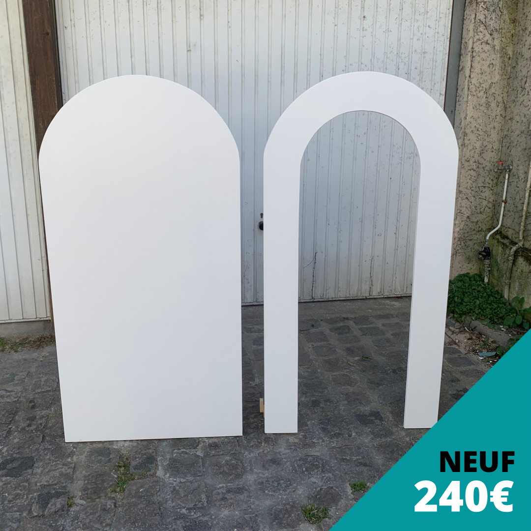 Backdrop 2 panneaux blancs dont un panneau creux